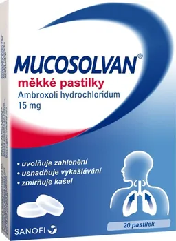 Lék na kašel, rýmu a nachlazení Mucosolvan 15 mg 20 pastilek