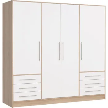 Šatní skříň Skříň Jupiter 207cm Dub Sonoma/Bílý Mat