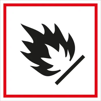 Walteco Symbol GHS 02 – HOŘLAVÉ 100x100mm, samolepka Množství: 1 ks