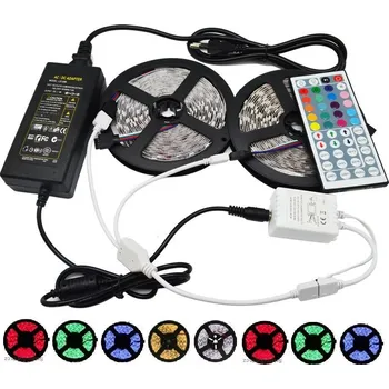 LED páska Lighting LED pásek RGB Komplet 5050 10m/600diod 144W IP20 + DO + zdroj (LED pásek 10metrů multicolor)