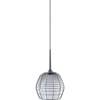 Diesel Cage small cluster, svítidlo z černého kovu a bílého skla, 1x15W E27, prům. 27,5cm