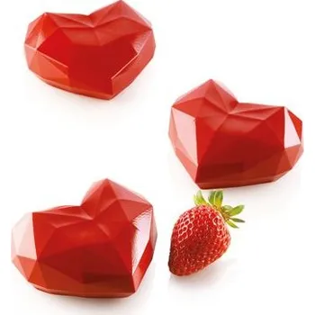 Výroba svíčky Silikonová forma AMORINI ORIGAMI 110 srdce 74x84 mm H 35 mm + vykrajovač