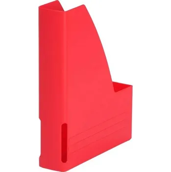 Pořadač na časopisy plastový červený