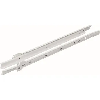 Nábytkové kování Walteco Rolničkový výsuv 600mm, bílý, nosnost 20 kg, 1 pár