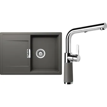 Granitový dřez Set Schock S5-11 (dřez Mono D-100S Silverstone + baterie SC-540.120 Silverstone)