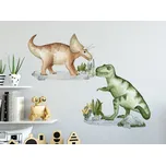Yokodesign Nálepky na zeď - Tyranosaurus a triceratops Velikost: maxi - XL