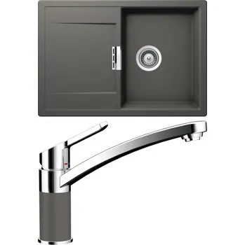 Granitový dřez Set Schock S6-3 (dřez Mono D-100S Silverstone + baterie SC-90 Silverstone)