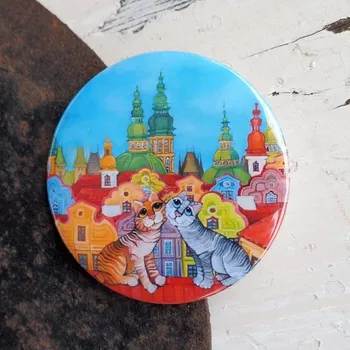 Dekorativní magnet Zuzana Honsová Kočičí rande magnet 56 mm