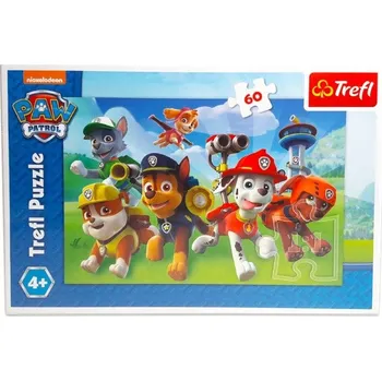 Puzzle Trefl Paw Patrol Připraveni k akci 60 dílků