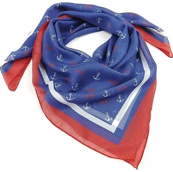 Šátek HEDVA ČESKÝ BROKÁT Šátek PESh 70x70 námořnický KOTVA