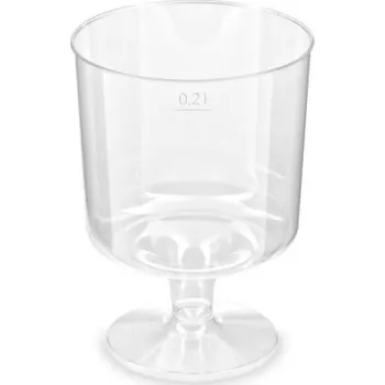 Jednorázové nádobí Pohárek na stopce 0,2l krystal 10ks