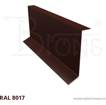Střešní lemovaní Závětrná lišta pod krajovou tašku rš 130 hnědá