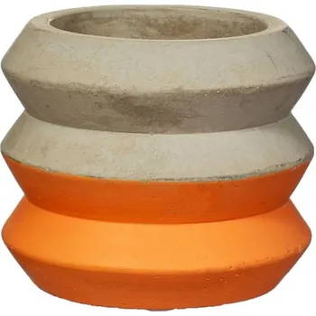 Květináč Sass & Belle Malé barevné cementové květináče Colour Block Barva: Oranžový