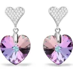 Náušnice fialové se Swarovski Elements Spirit KCN622814VL Vitrail Light