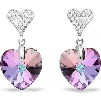 Náušnice Náušnice fialové se Swarovski Elements Spirit KCN622814VL Vitrail Light