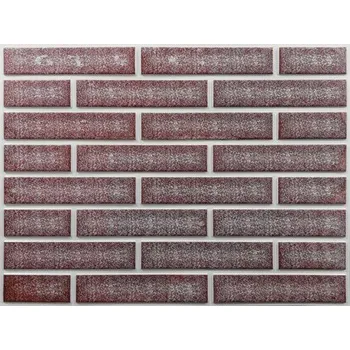 Obklad Obkladové panely 3D PVC 05 cihla červená s bílou spárou