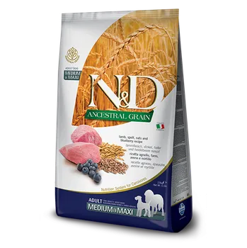 Krmivo pro psa N&D Ancestral Grain Dog Adult Medium/Maxi Lamb/Blueberry