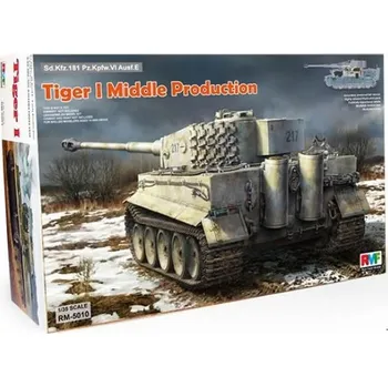 Plastikový model Ryefield model 1/35 Tiger I Middle Production (Otto Carius No.217)