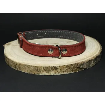 Obojek pro psa Palkar obojek z velurové kůže pro psy 40 cm x 18 mm tmavě-červená (Palkar obojek z velurové kůže pro psy 40 cm x 18 mm tmavě-červená)