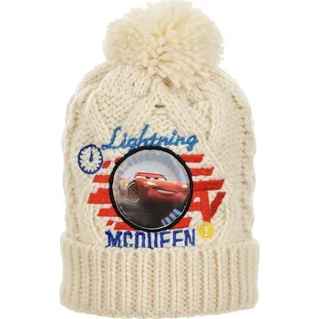Disney Cars béžová chlapecká čepice s bambulí Velikost: 52