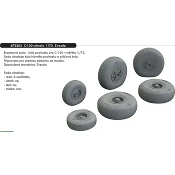 Plastikový model Eduard 1/72 C-130 wheels (ZVEZDA)