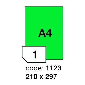 Samolepící etiketa Samolepící etikety Rayfilm Office 210x297 mm 100 archů, matně zelená, R0120.1123