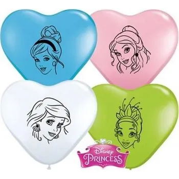 Balónek Balónek srdce 55cm s potiskem Princezny