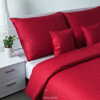 Povlečení VEBA Povlečení Geon mozaika bordó 70x90 + 140x200 cm