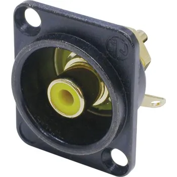 Elektrický konektor NEUTRIK NF2D-B-4 panelový cinch