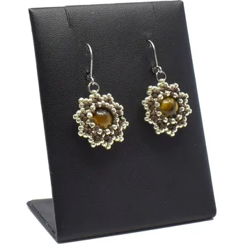 Náušnice Mijabijoux Náušnice z minerálů tygří oko MB00132