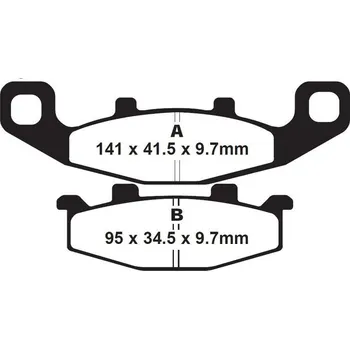 Brzdový komplet EBC FA129 zadní organické brzdové destičky na motorku KAWASAKI ZR 1100 ZEPHYR rok 1996