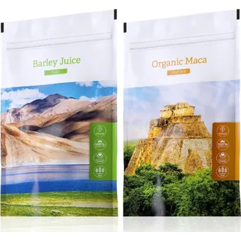 Přírodní produkt Energy Organic Maca caps 120 kapslí + Barley Juice tabs 200 tablet