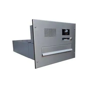 Poštovní schránka DOLS Poštovní schránka B-042 do sloupku + čelní deska se zvonkem a kamerou ABB - digitální systém NEREZ