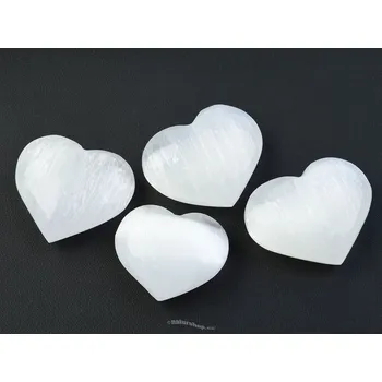 Přírodní kámen Selenit srdce z Maroka 40mm