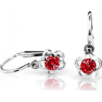 Náušnice Cutie Jewellery Dětské náušnice zlaté C1945B-Ruby Dark