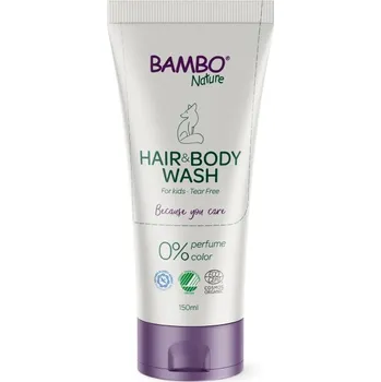 Koupelová kosmetika ABENA International A/S Mycí gel na vlasy a tělo Bambo Nature, 150 ml, neparfémovaný
