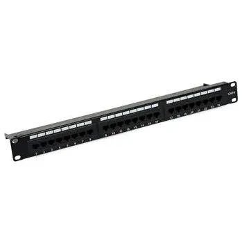 Patch panel Patch Panel (1U, 24x cat.6 portů, kabelový držák)
