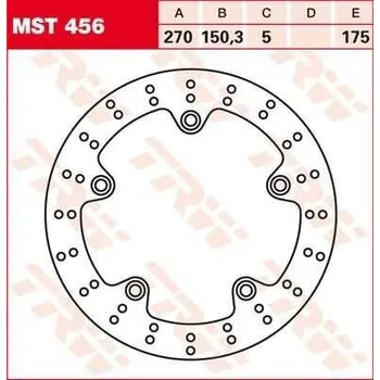 Brzdový komplet TRW MST456 brzdový kotouč, přední BMW C 600 SPORT rok 12-13