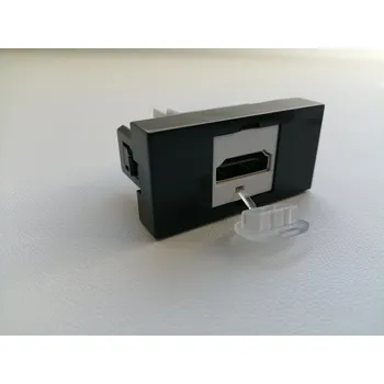 Elektrická zásuvka Výklopná elektrická vestavná zásuvka - MODULOVÝ SYSTÉM - modul HDMI černý (HDMI modul pro vestavnou zásuvku KZAS 00050)
