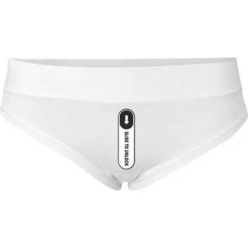Kalhotky Dámske kalhotky - Slide to unlock, Barva látky bílá, Střih Tanga, Velikost XL