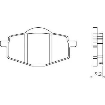 Brzdový komplet Brenta FT4085 zadní sintrované brzdové destičky na motorku GILERA RC 600 R rok 91-92