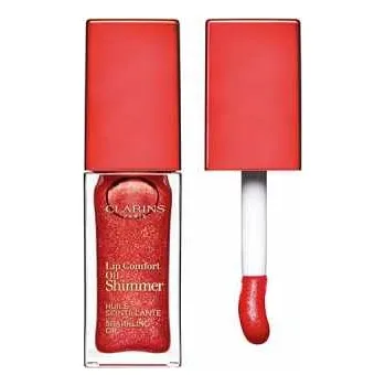 Lesk na rty Clarins Lip Comfort Oil Shimmer olej na rty s vícerozměrným leskem - 07 - Red Hot 7 ml