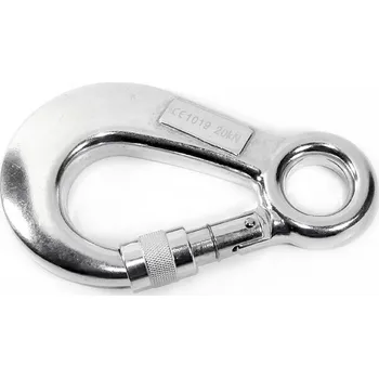 karabina Alu hák s pojistkou DIN 5290, karabina