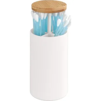 Úložný box Nádoba na vatové tyčinky LARESA, bílá, WENKO