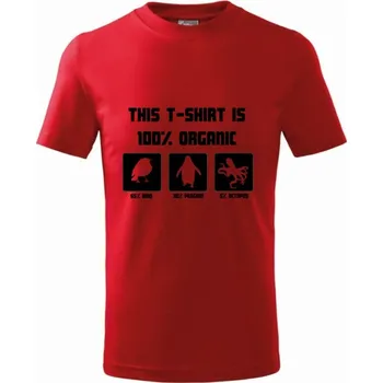 Chlapecké tričko Dětské tričko 100% organic Barva: Červená, Velikost: 5/6 let