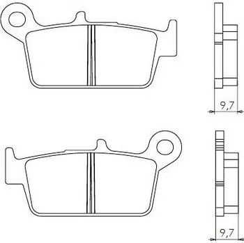 Brzdový komplet Brenta FT3087 zadní organické brzdové destičky na motorku HONDA XR600R rok 91-04