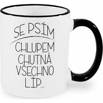 Hrnek - Se psím chlupem chutná všechno líp