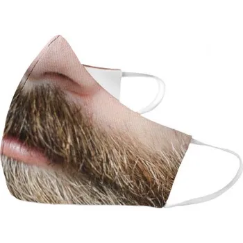 Žertovný předmět Vousy - ochranná rouška s potiskem- Tričkový.cz
