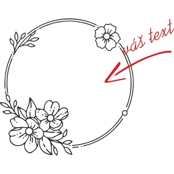 Obraz KVĚTINOVÝ VĚNEC pískování obrázku (Pískování obrázku na sklo z naší nabídky)