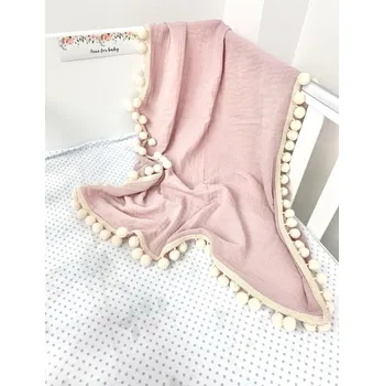 Dětská deka Ar-s Dětská mušelinová deka 100 x 75 cm - pudrová